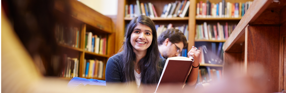 Students in library