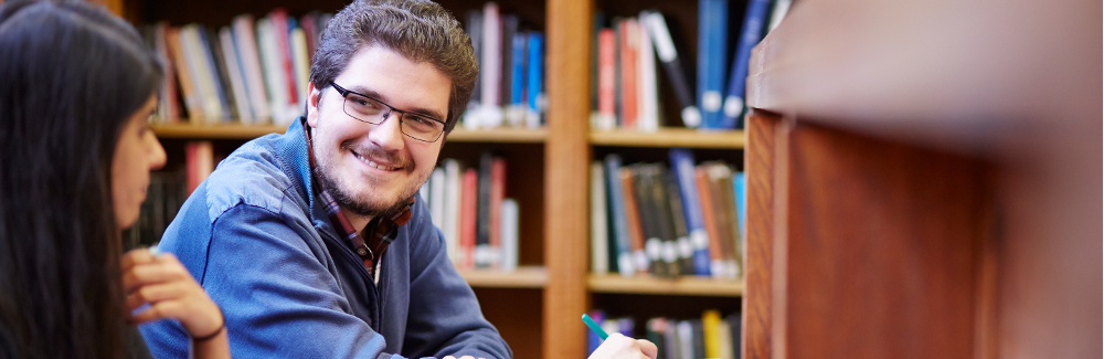 Students in library
