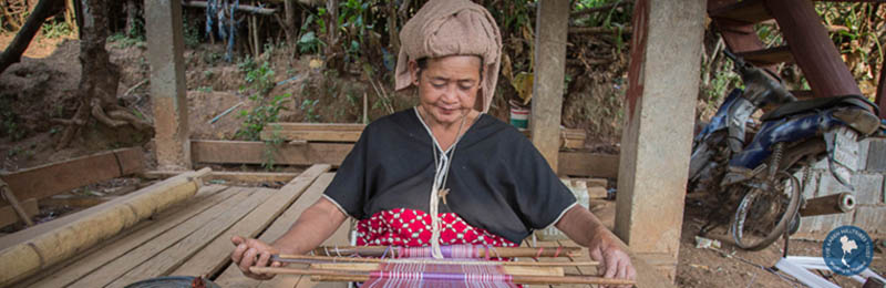 woman weaving