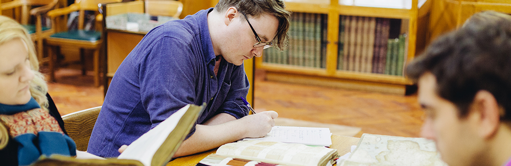 Students in the Brotherton library reading room