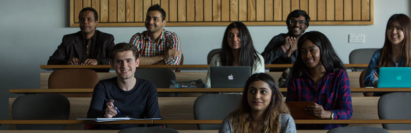 students in the moot court room