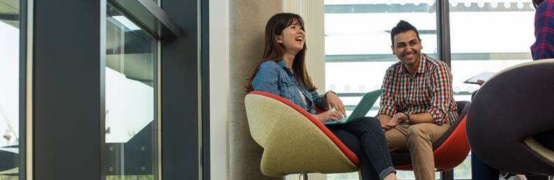 students studying in the Liberty Building