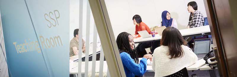 Students in sociology and social policy teaching room