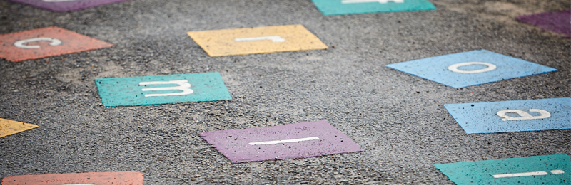 Letters on playground