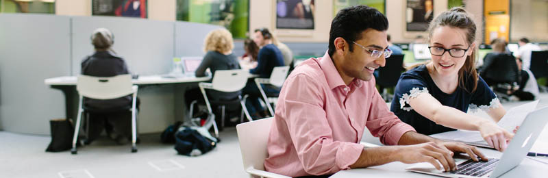 students on a laptop