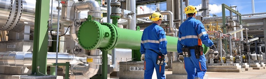 Engineers at a chemical plant