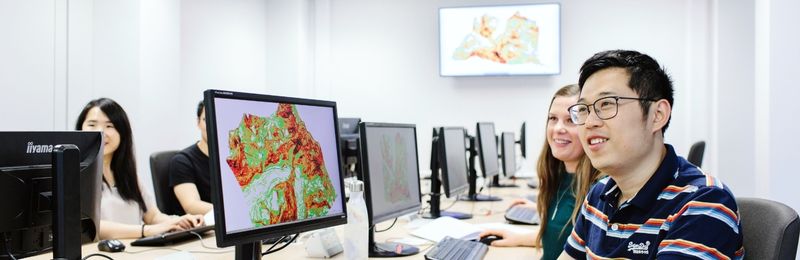 Students studying Geographical Information Systems MSc at the University of Leeds