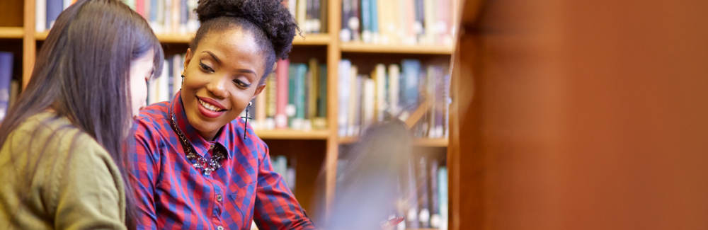 Students in library