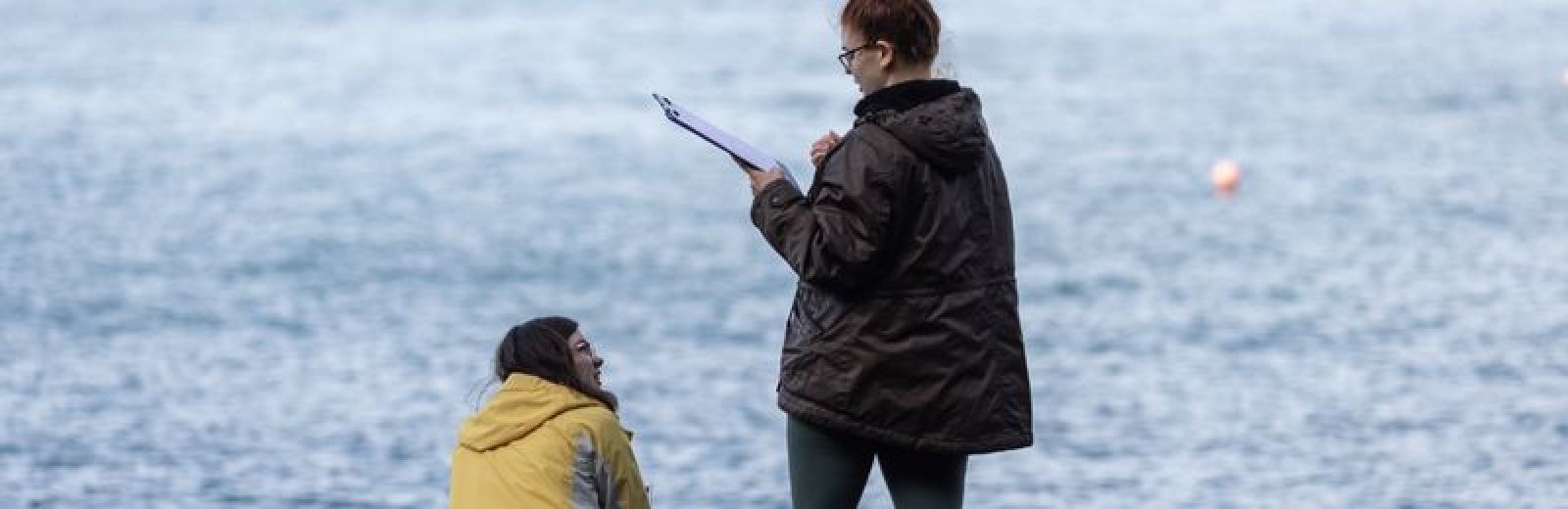 SEE students conducting research on Pembrokeshire beach