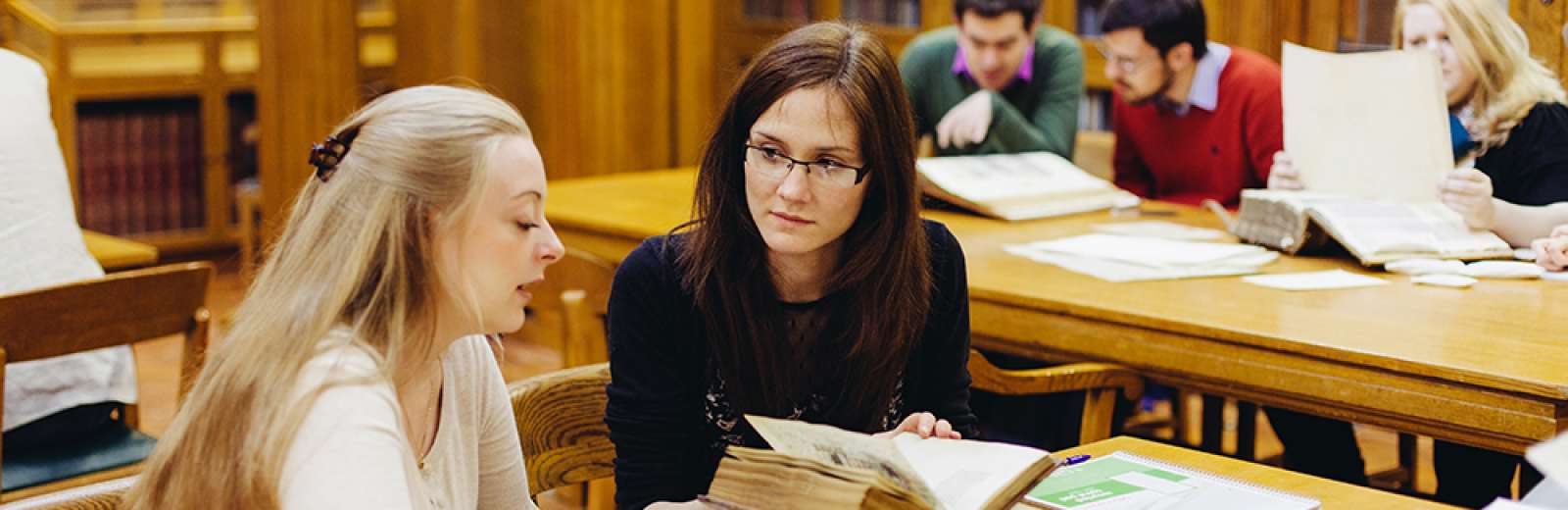 Students in the Brotherton library reading room